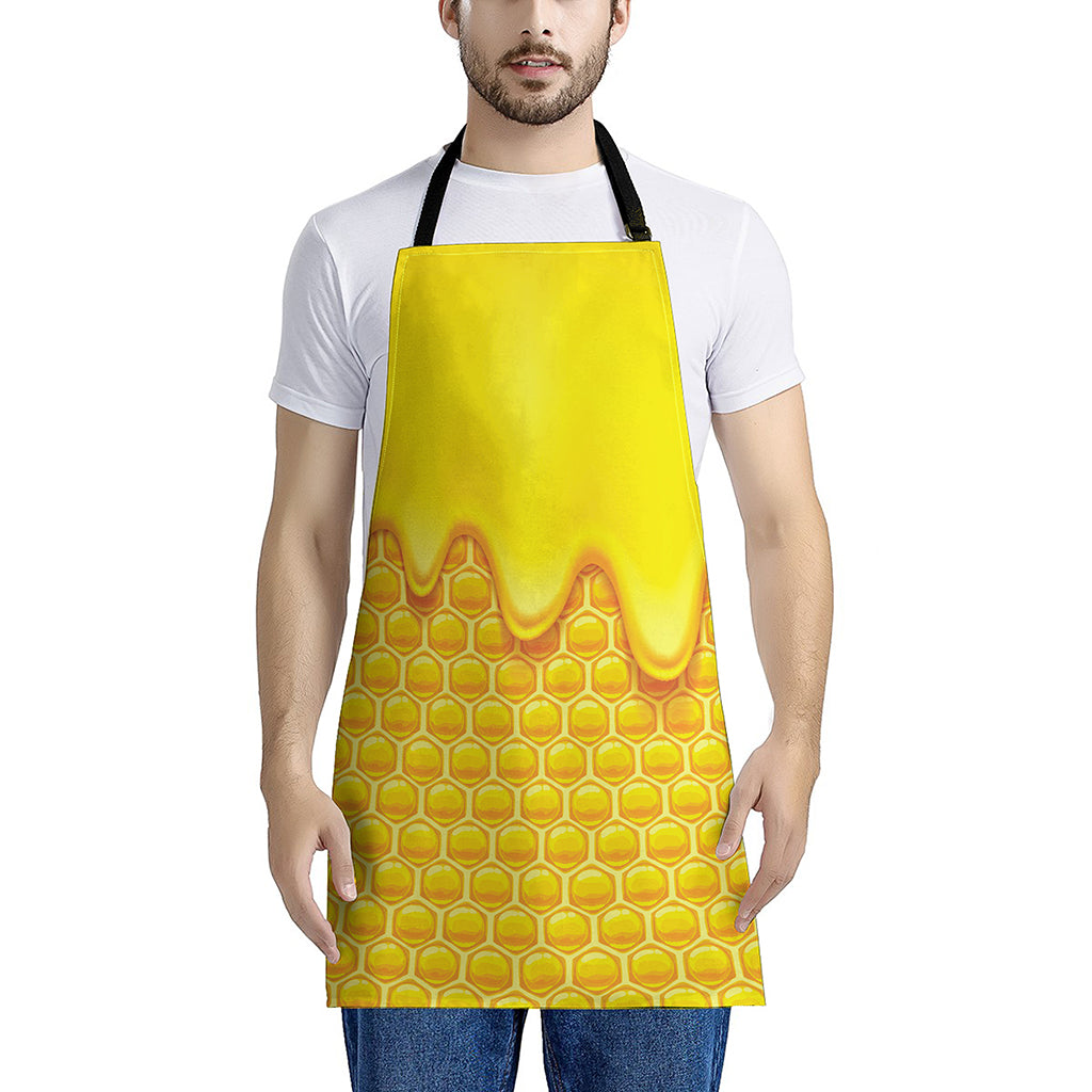 Sweet Honey Honeycomb Print Apron