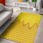Sweet Honey Honeycomb Print Area Rug