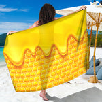 Sweet Honey Honeycomb Print Beach Sarong Wrap