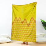 Sweet Honey Honeycomb Print Blanket