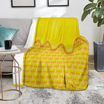 Sweet Honey Honeycomb Print Blanket