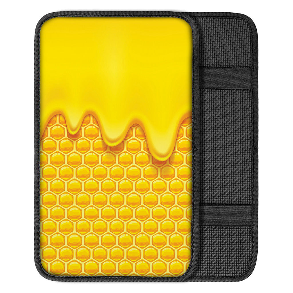 Sweet Honey Honeycomb Print Car Center Console Cover