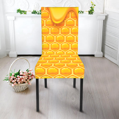 Sweet Honey Honeycomb Print Dining Chair Slipcover