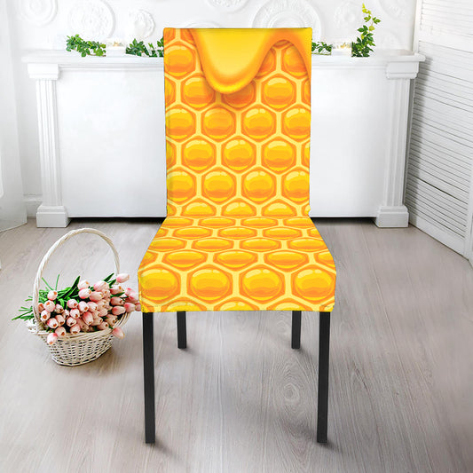 Sweet Honey Honeycomb Print Dining Chair Slipcover