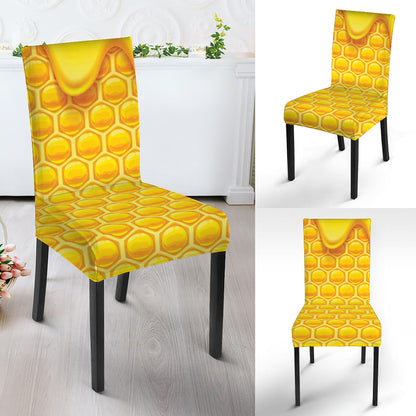 Sweet Honey Honeycomb Print Dining Chair Slipcover