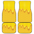 Sweet Honey Honeycomb Print Front and Back Car Floor Mats