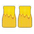 Sweet Honey Honeycomb Print Front Car Floor Mats
