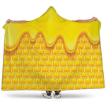 Sweet Honey Honeycomb Print Hooded Blanket