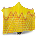 Sweet Honey Honeycomb Print Hooded Blanket