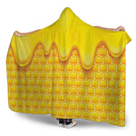 Sweet Honey Honeycomb Print Hooded Blanket