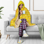 Sweet Honey Honeycomb Print Hooded Blanket