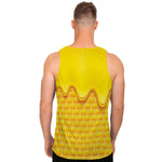 Sweet Honey Honeycomb Print Men's Tank Top