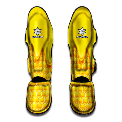 Sweet Honey Honeycomb Print Muay Thai Shin Guard