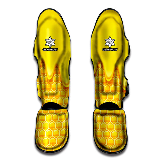 Sweet Honey Honeycomb Print Muay Thai Shin Guard