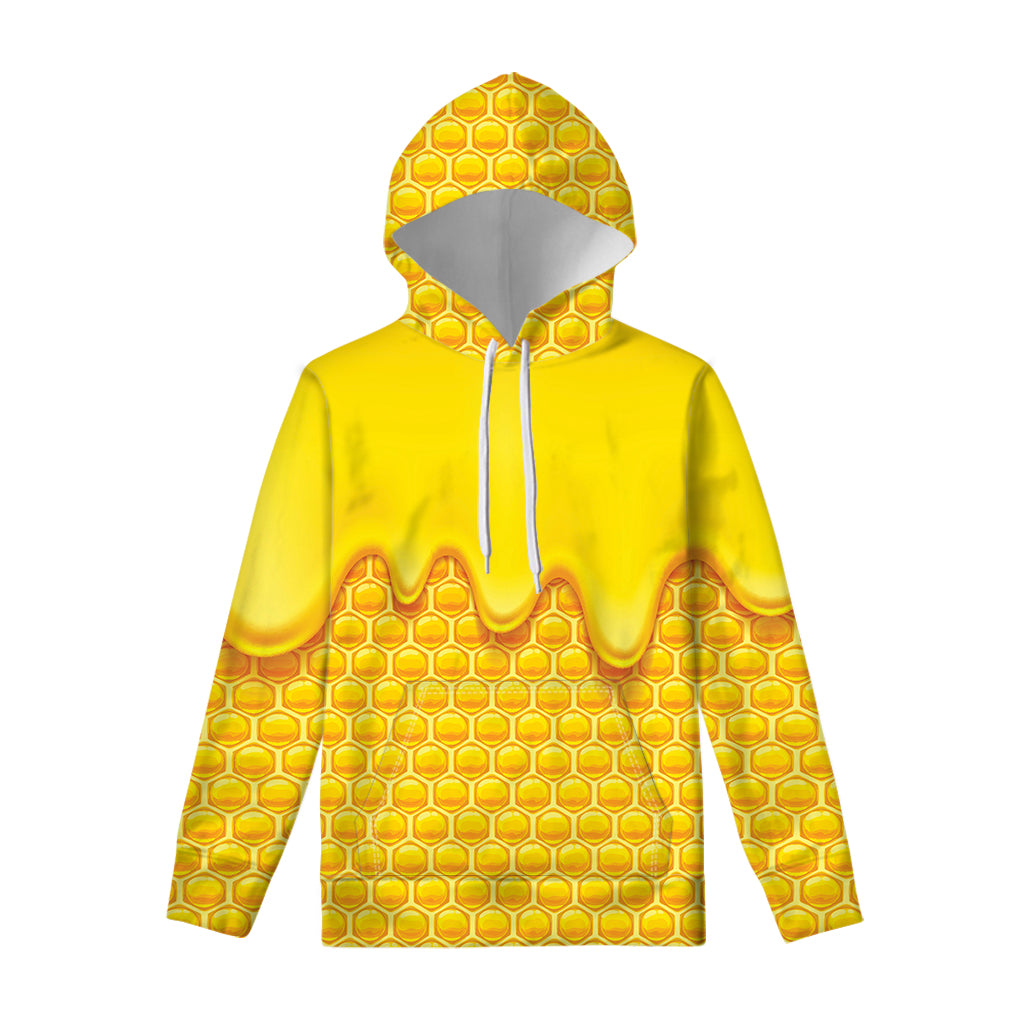 Sweet Honey Honeycomb Print Pullover Hoodie