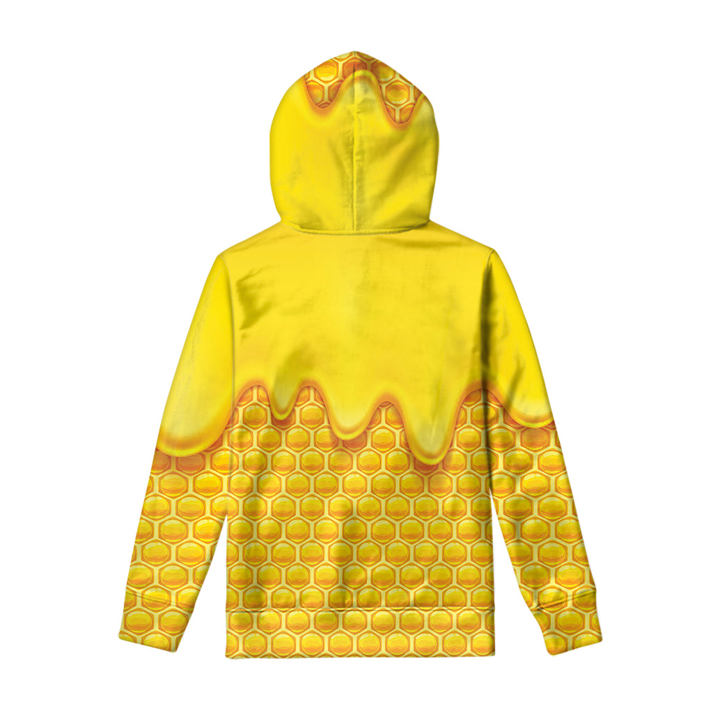 Sweet Honey Honeycomb Print Pullover Hoodie