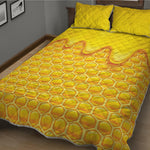 Sweet Honey Honeycomb Print Quilt Bed Set