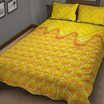 Sweet Honey Honeycomb Print Quilt Bed Set