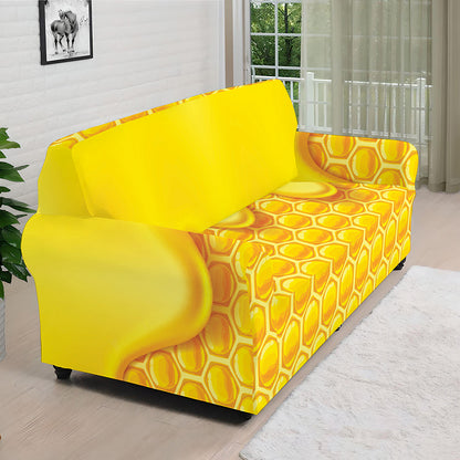Sweet Honey Honeycomb Print Sofa Cover