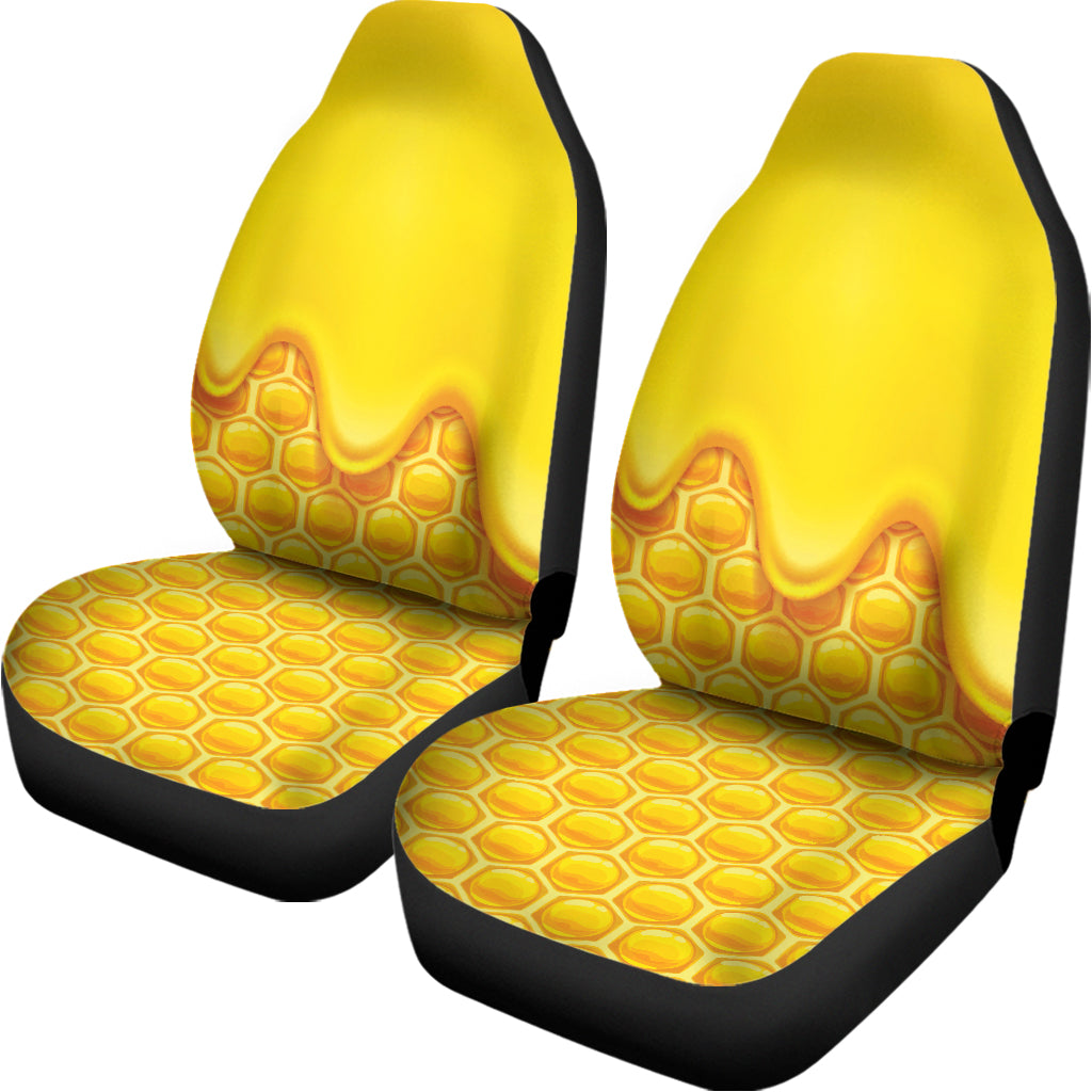 Sweet Honey Honeycomb Print Universal Fit Car Seat Covers