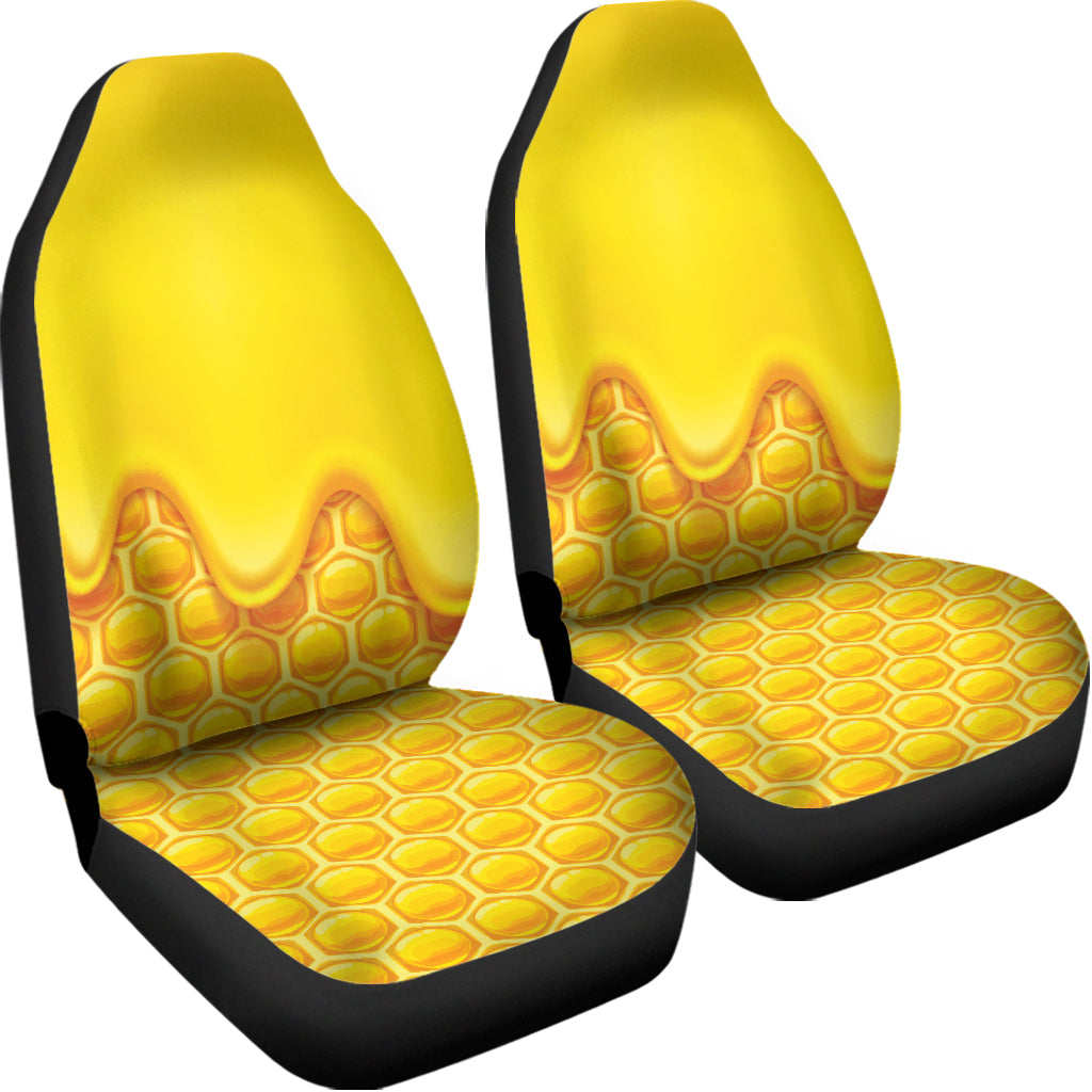 Sweet Honey Honeycomb Print Universal Fit Car Seat Covers