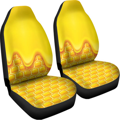 Sweet Honey Honeycomb Print Universal Fit Car Seat Covers