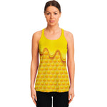 Sweet Honey Honeycomb Print Women's Racerback Tank Top