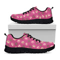 Sweet Macarons Pattern Print Black Running Shoes