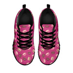 Sweet Macarons Pattern Print Black Sneakers