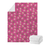Sweet Macarons Pattern Print Blanket