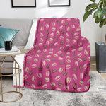 Sweet Macarons Pattern Print Blanket