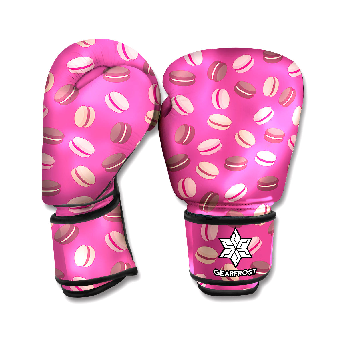 Sweet Macarons Pattern Print Boxing Gloves