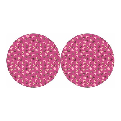 Sweet Macarons Pattern Print Car Coasters
