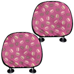 Sweet Macarons Pattern Print Car Headrest Covers