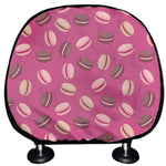 Sweet Macarons Pattern Print Car Headrest Covers