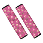 Sweet Macarons Pattern Print Car Seat Belt Covers