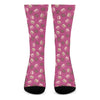 Sweet Macarons Pattern Print Crew Socks