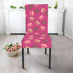 Sweet Macarons Pattern Print Dining Chair Slipcover