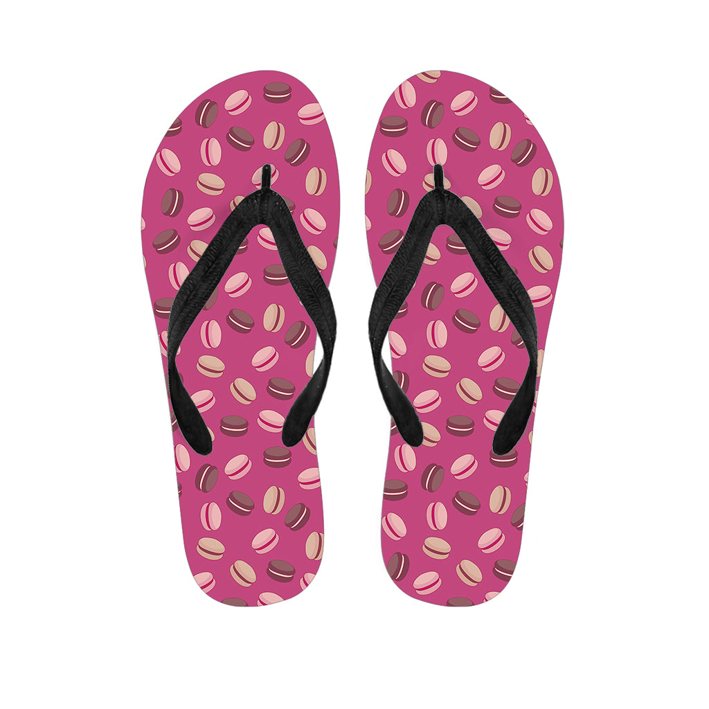 Sweet Macarons Pattern Print Flip Flops