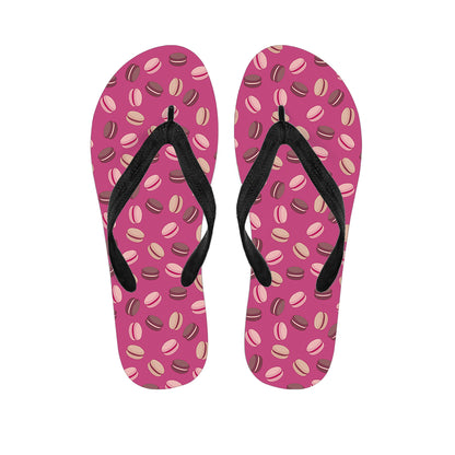 Sweet Macarons Pattern Print Flip Flops