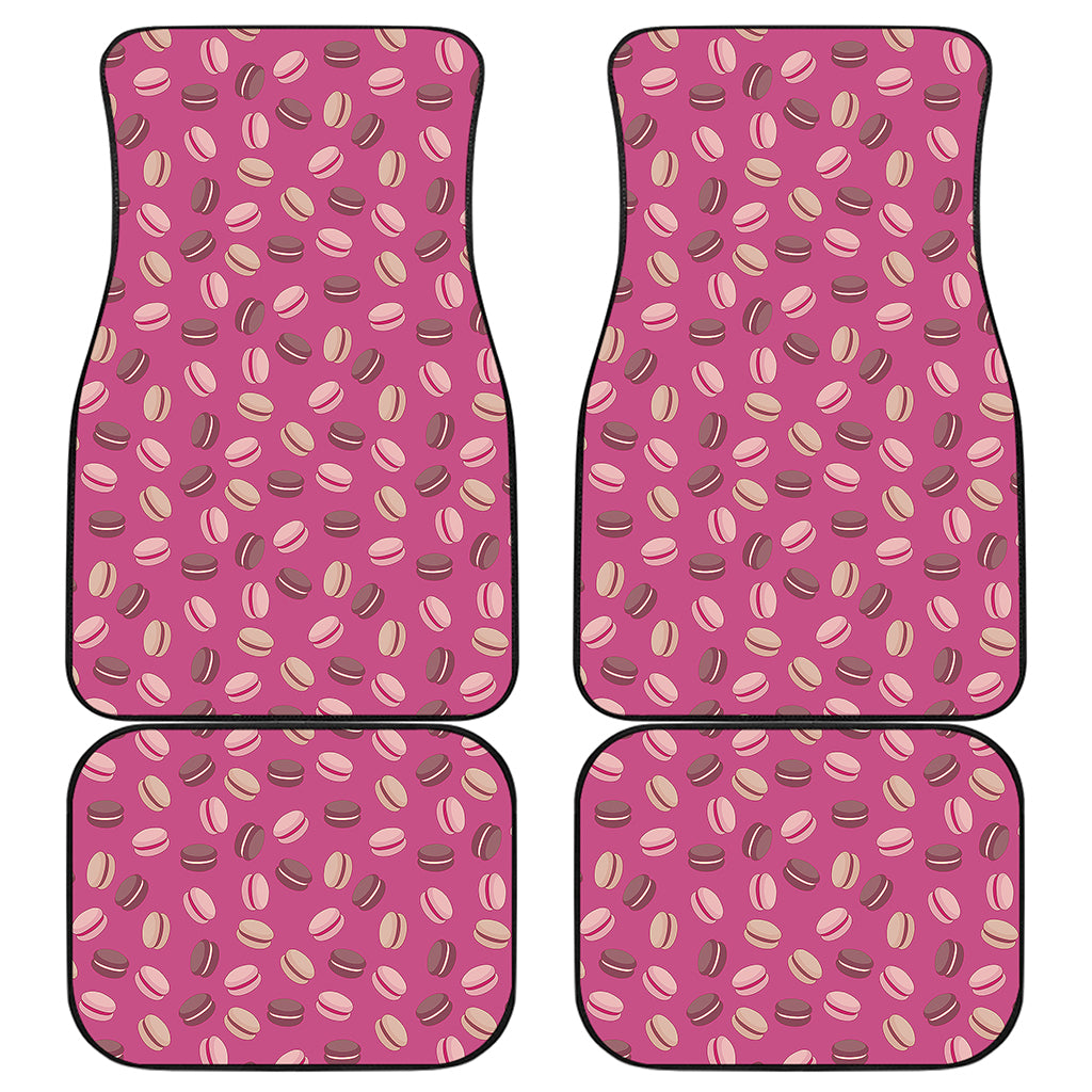 Sweet Macarons Pattern Print Front and Back Car Floor Mats