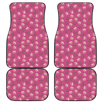 Sweet Macarons Pattern Print Front and Back Car Floor Mats