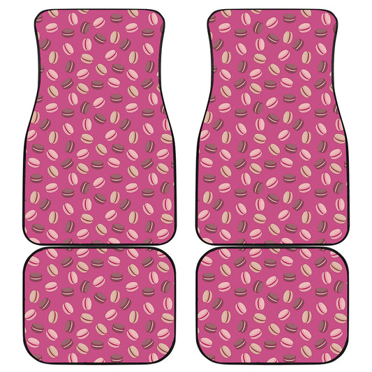 Sweet Macarons Pattern Print Front and Back Car Floor Mats