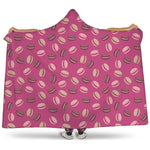 Sweet Macarons Pattern Print Hooded Blanket