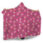 Sweet Macarons Pattern Print Hooded Blanket