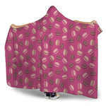 Sweet Macarons Pattern Print Hooded Blanket