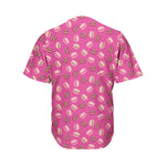 Sweet Macarons Pattern Print Men's Baseball Jersey
