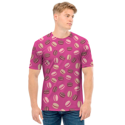Sweet Macarons Pattern Print Men's T-Shirt