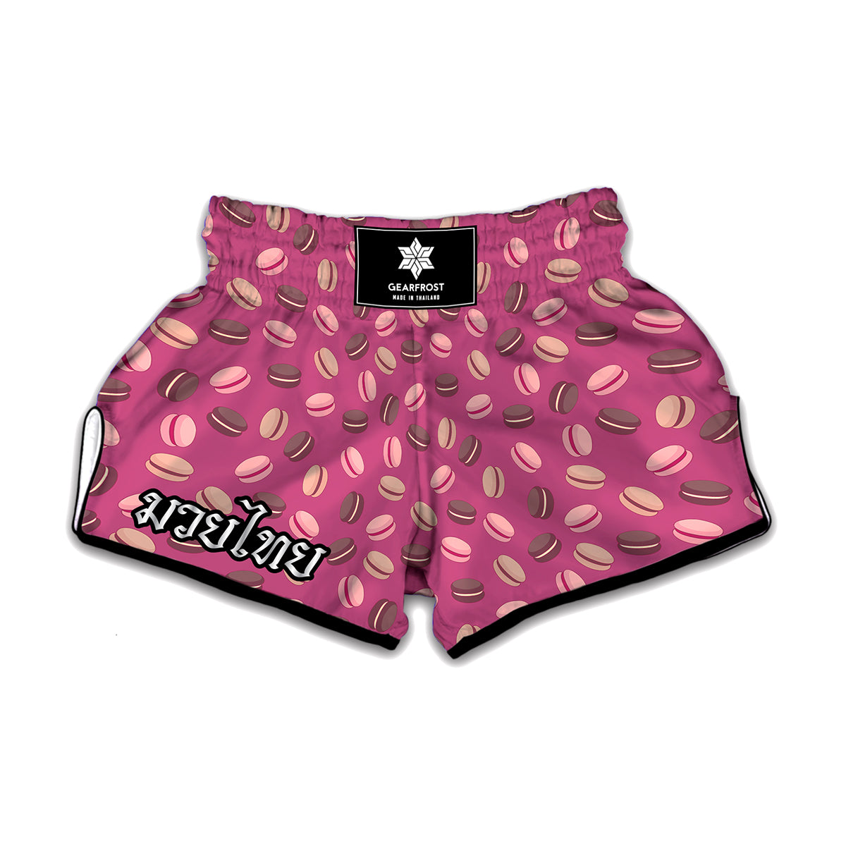 Sweet Macarons Pattern Print Muay Thai Boxing Shorts