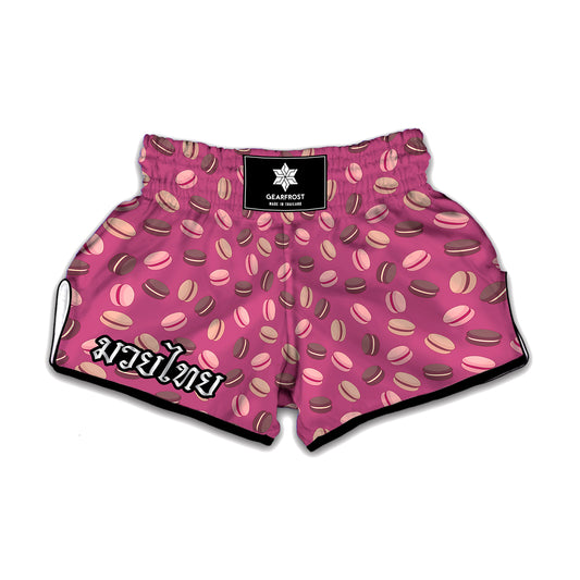 Sweet Macarons Pattern Print Muay Thai Boxing Shorts
